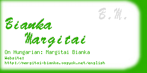 bianka margitai business card